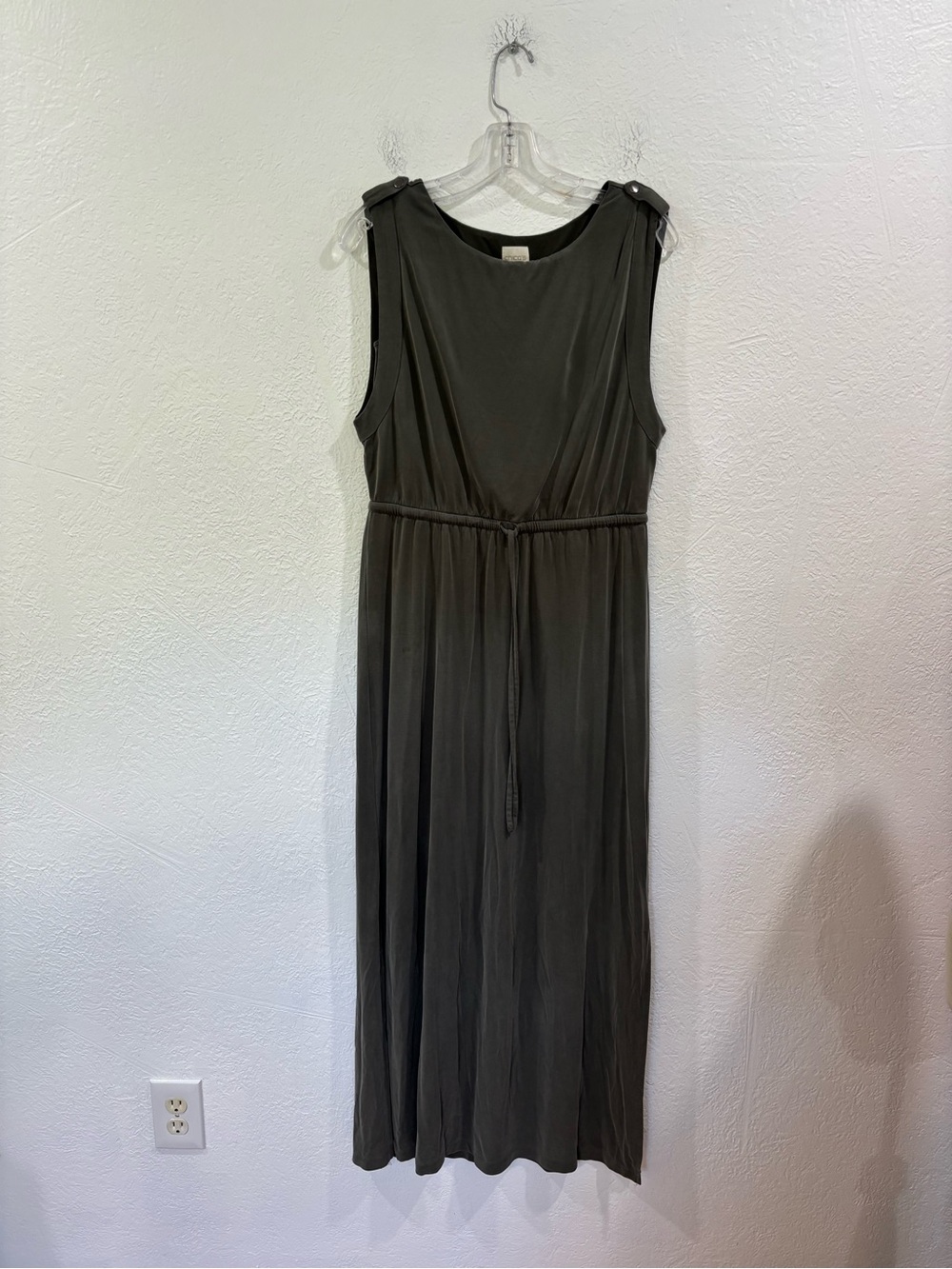 Chico’s Sleeveless Drawstring Waist Maxi Dress